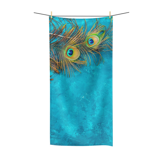 Peacock Turquoise Glow Polycotton Towel