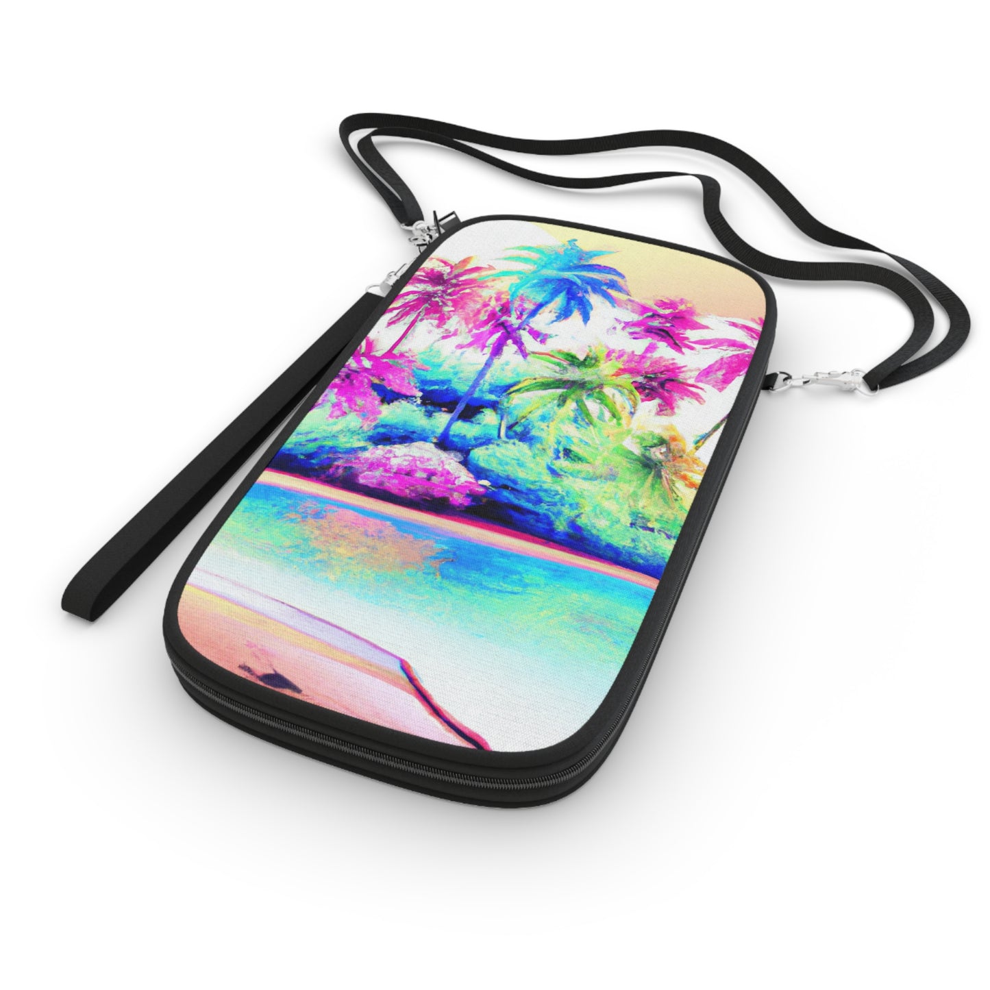 Passport Wallet – Perfect for Travelers & Adventurers / Watercolor Beach