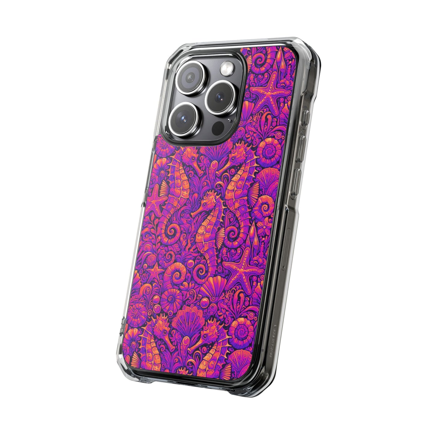 Seahorses/Heatwave Magnetic Clear Phone Case, Many Models