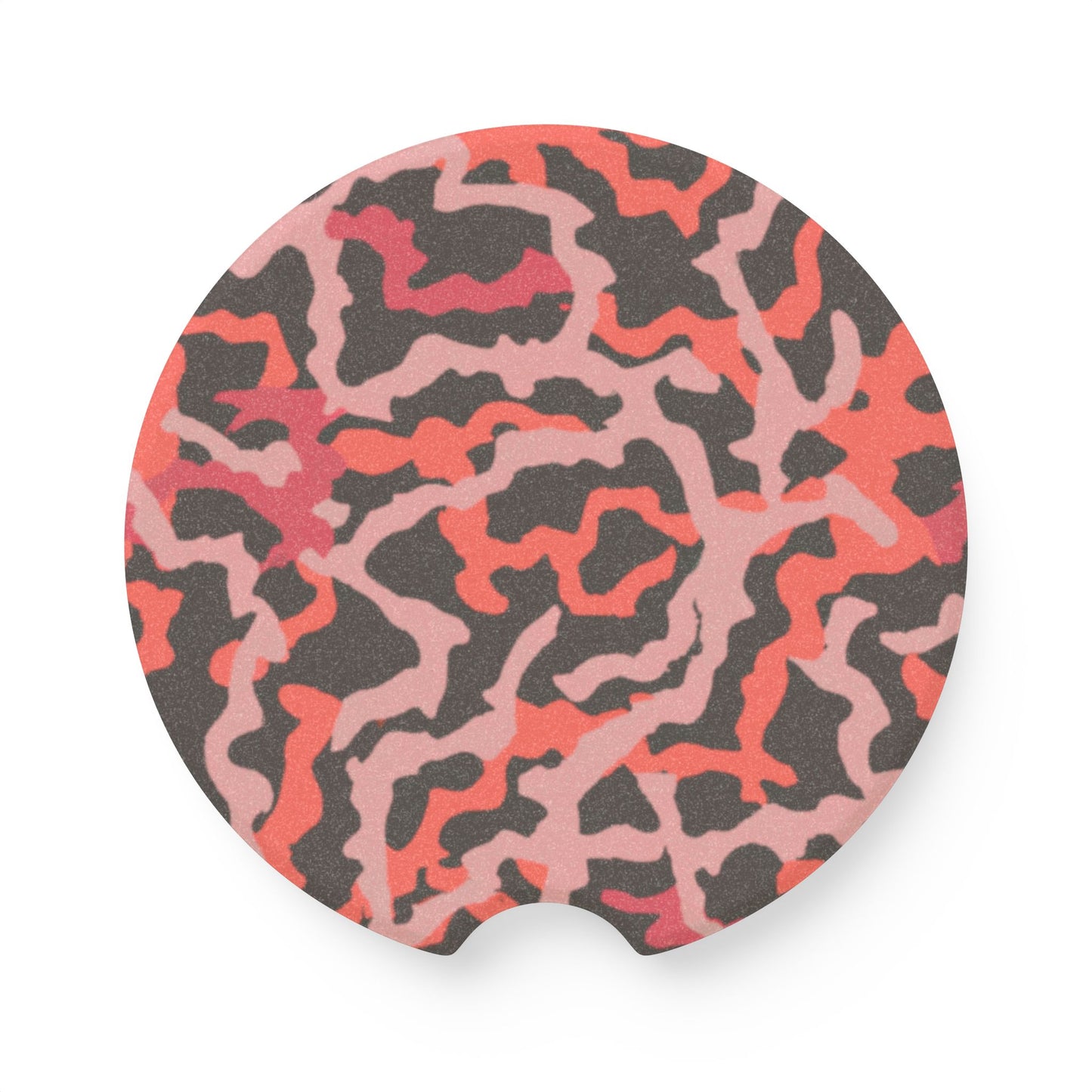 Soapstone Car Coaster - Coral Threads/Red