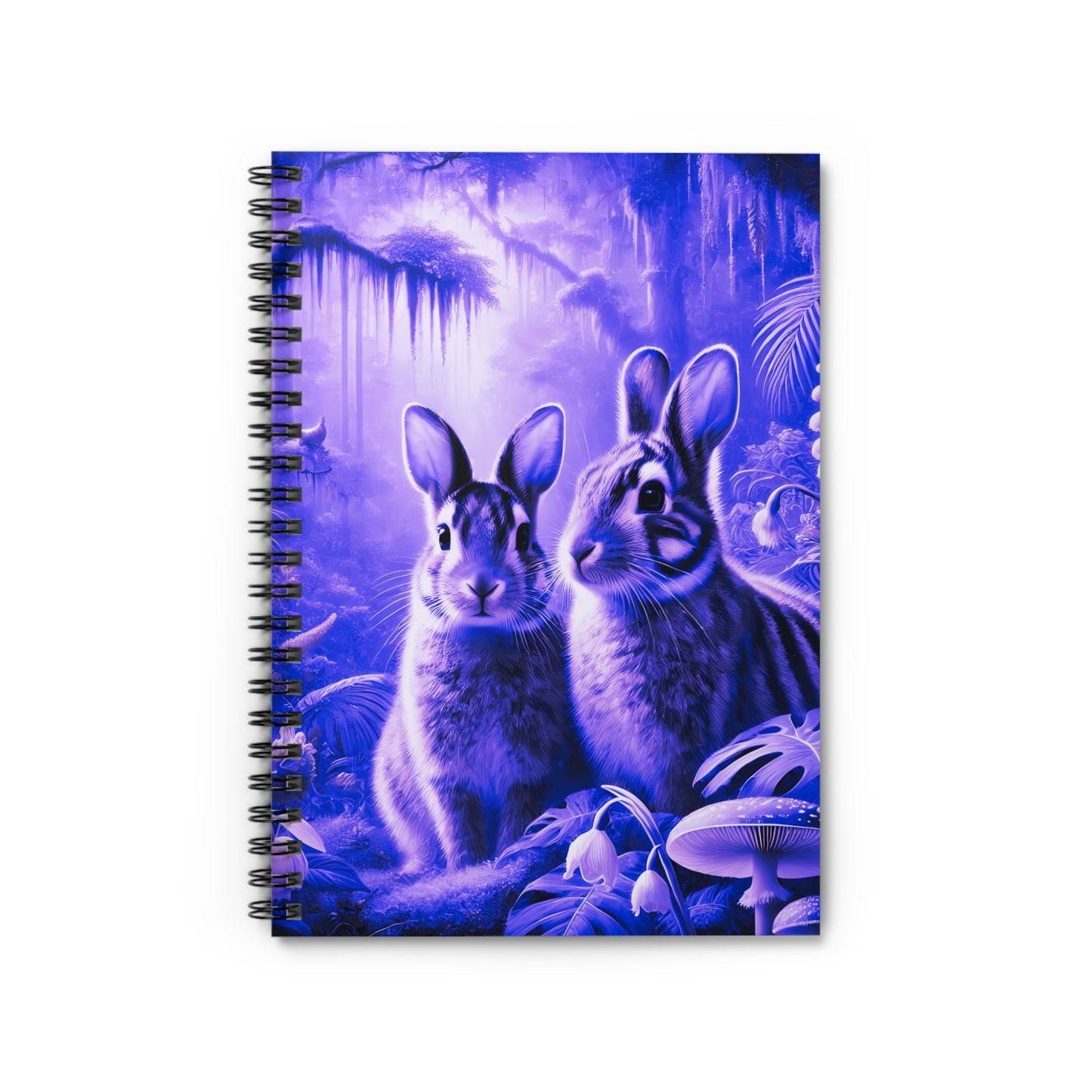Spiral Notebook - Tropical Sumatran Rabbits/Amethyst