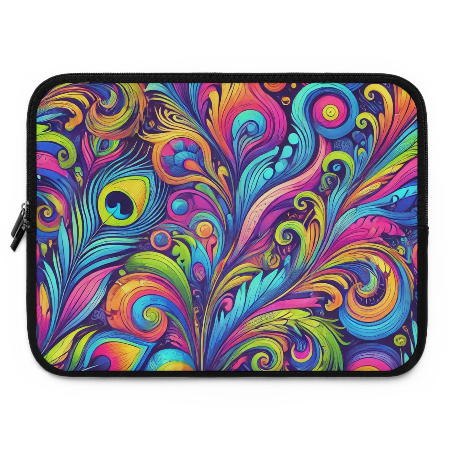 Tropical Laptop Sleeve, 5 Sizes - Perfect for Beach Lovers & Students / Feather Currents