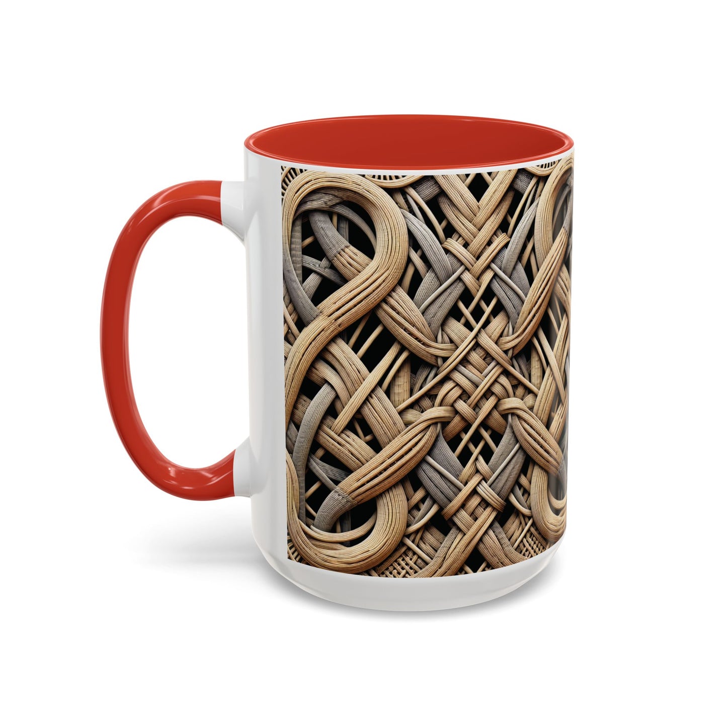Accent Coffee Mug (11, 15oz), 8 Colors - Beach Wicker