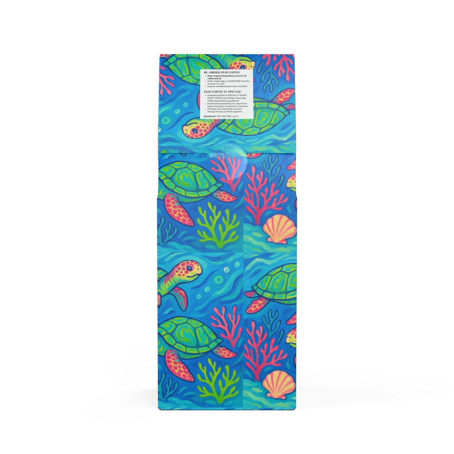 Black Coral Blend™ (Dark French Roast) Specialty Grade Craft Coffee / Turtles and Corals