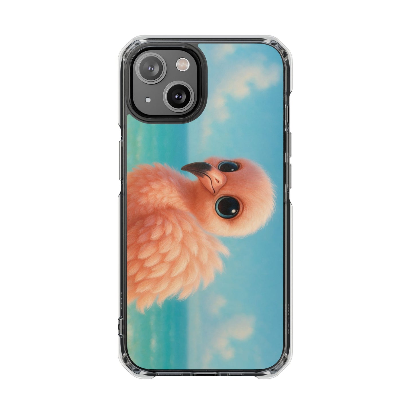 Baby Flamingo Magnetic Clear Phone Case, Many Models