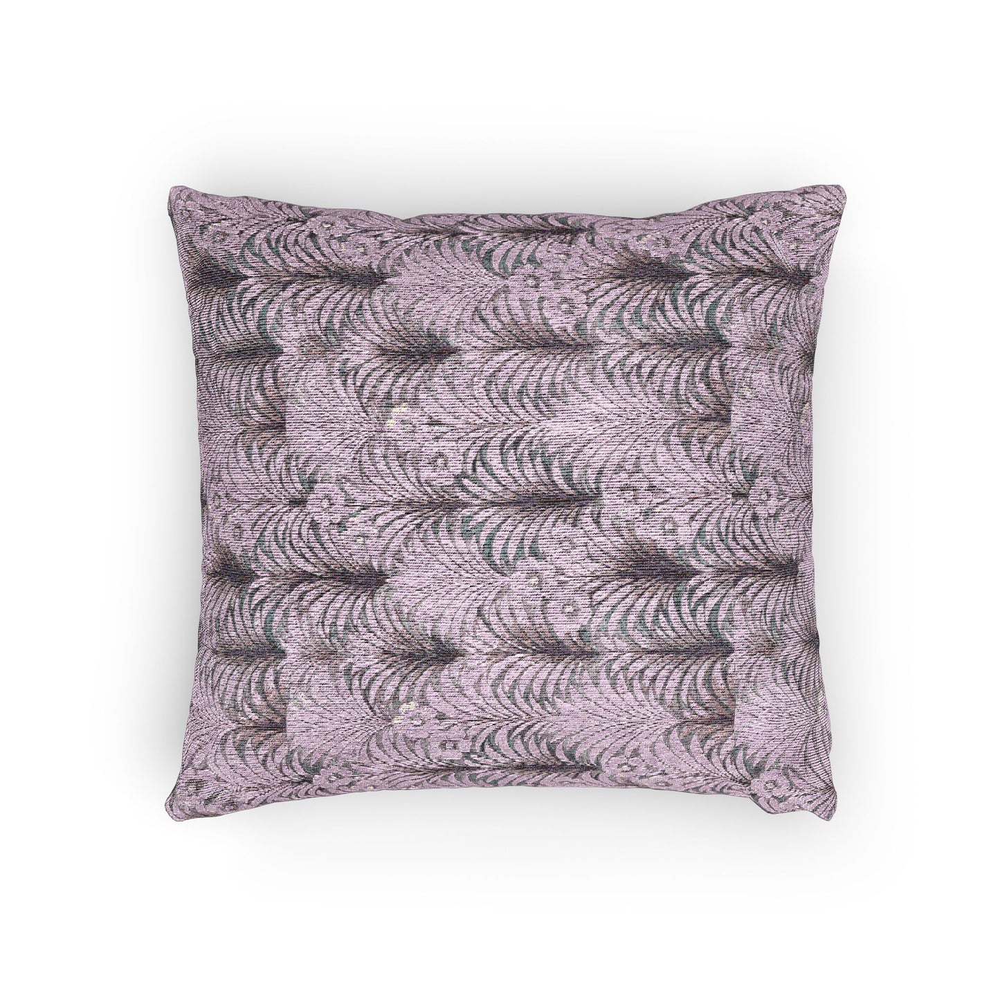 Woven Pillow, 17"W x 18"L - Sunrise Palms, Lt. Pink