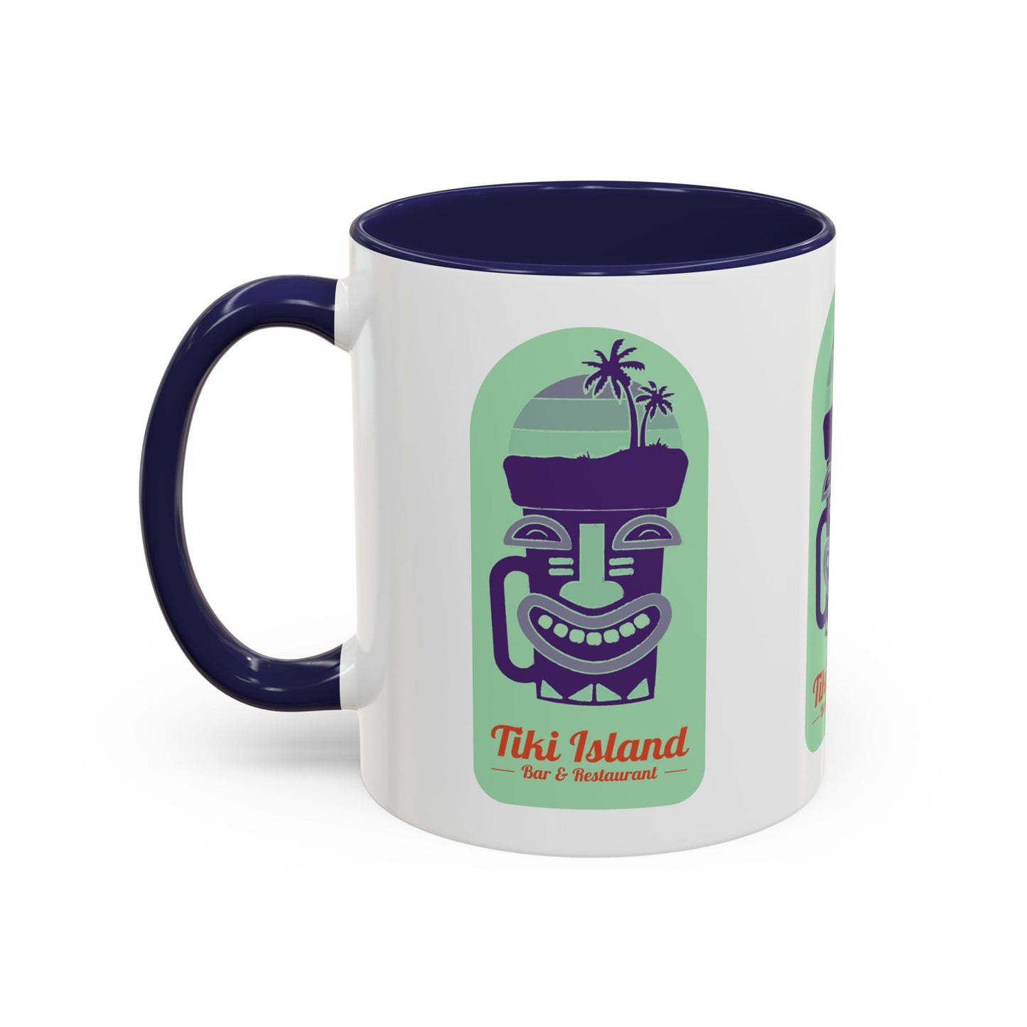 Tiki Island Accent Coffee Mug - Fun Tropical Drinkware for Beach Vibes, green