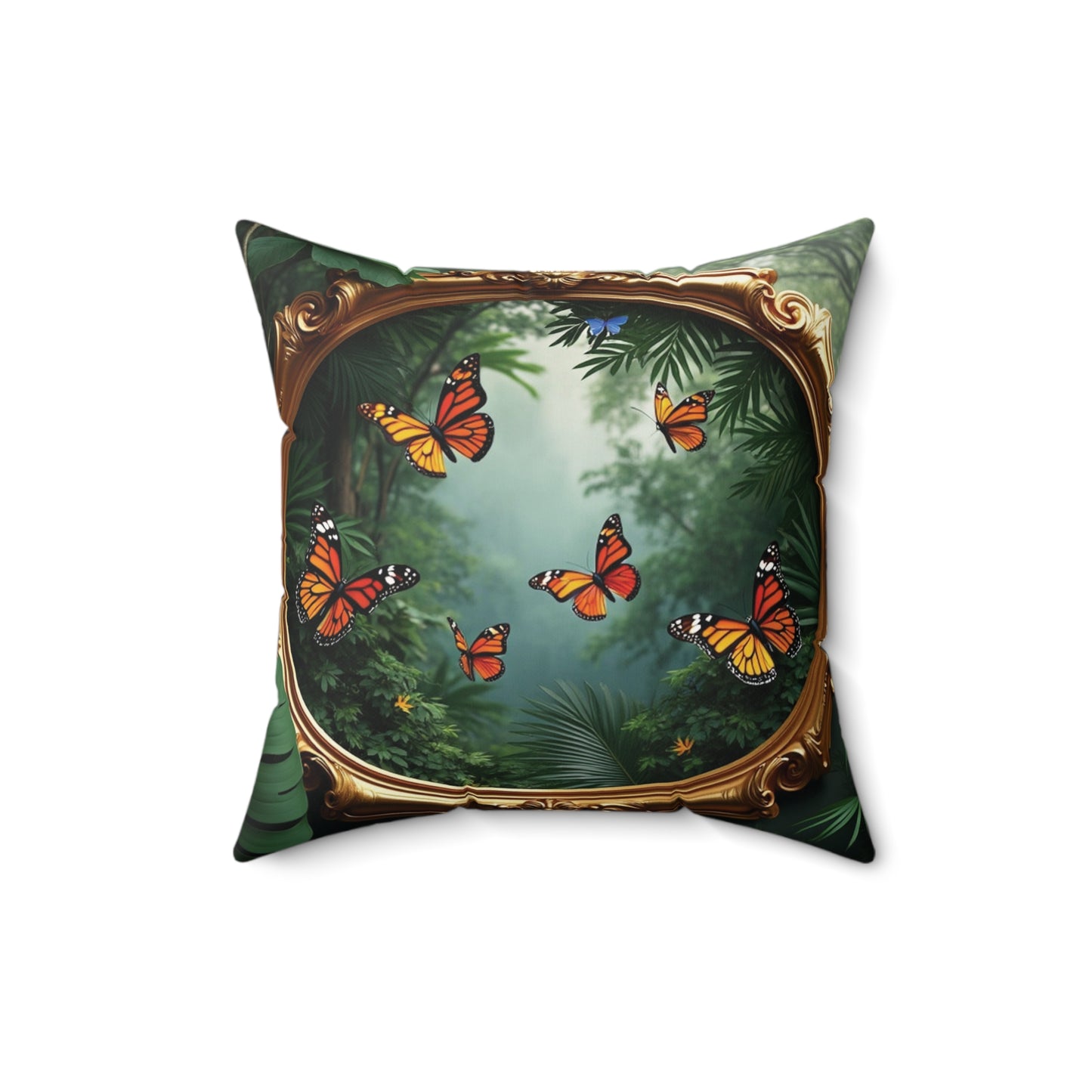 Decorative Pillow - Accent Cushion, 4 Sizes / Framed Monarch Gathering