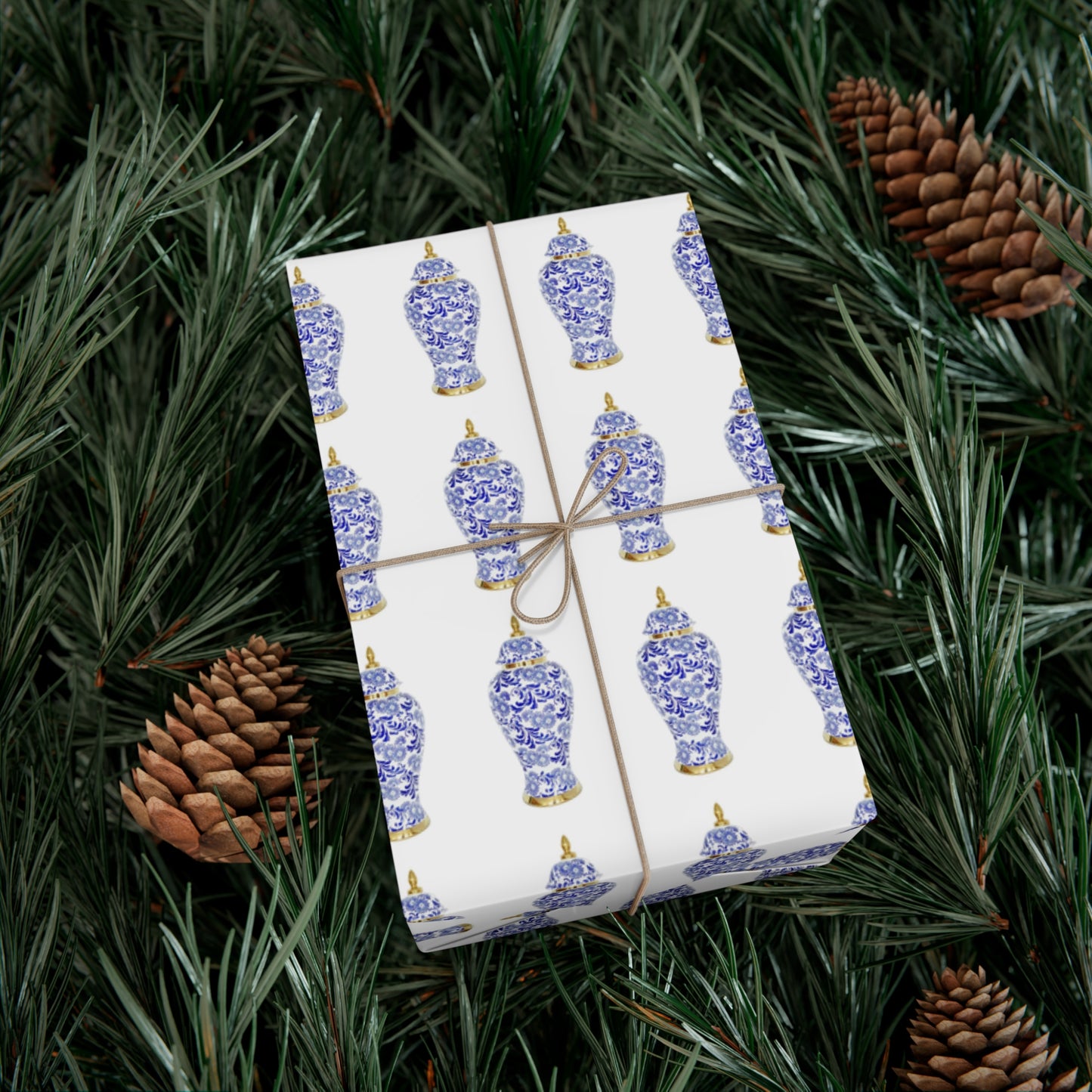 Gift Wrap Papers, Blue and White Ginger Jar, 3 Sizes