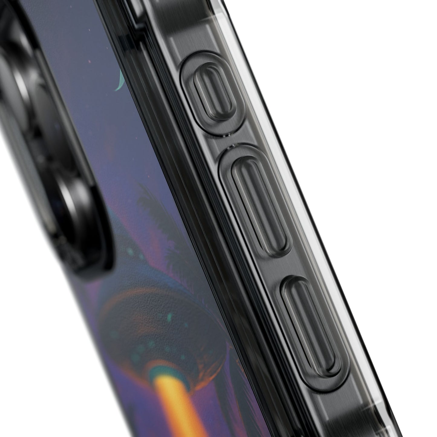 Beach UFO at Night Magnetic Clear Phone Case, Many Models