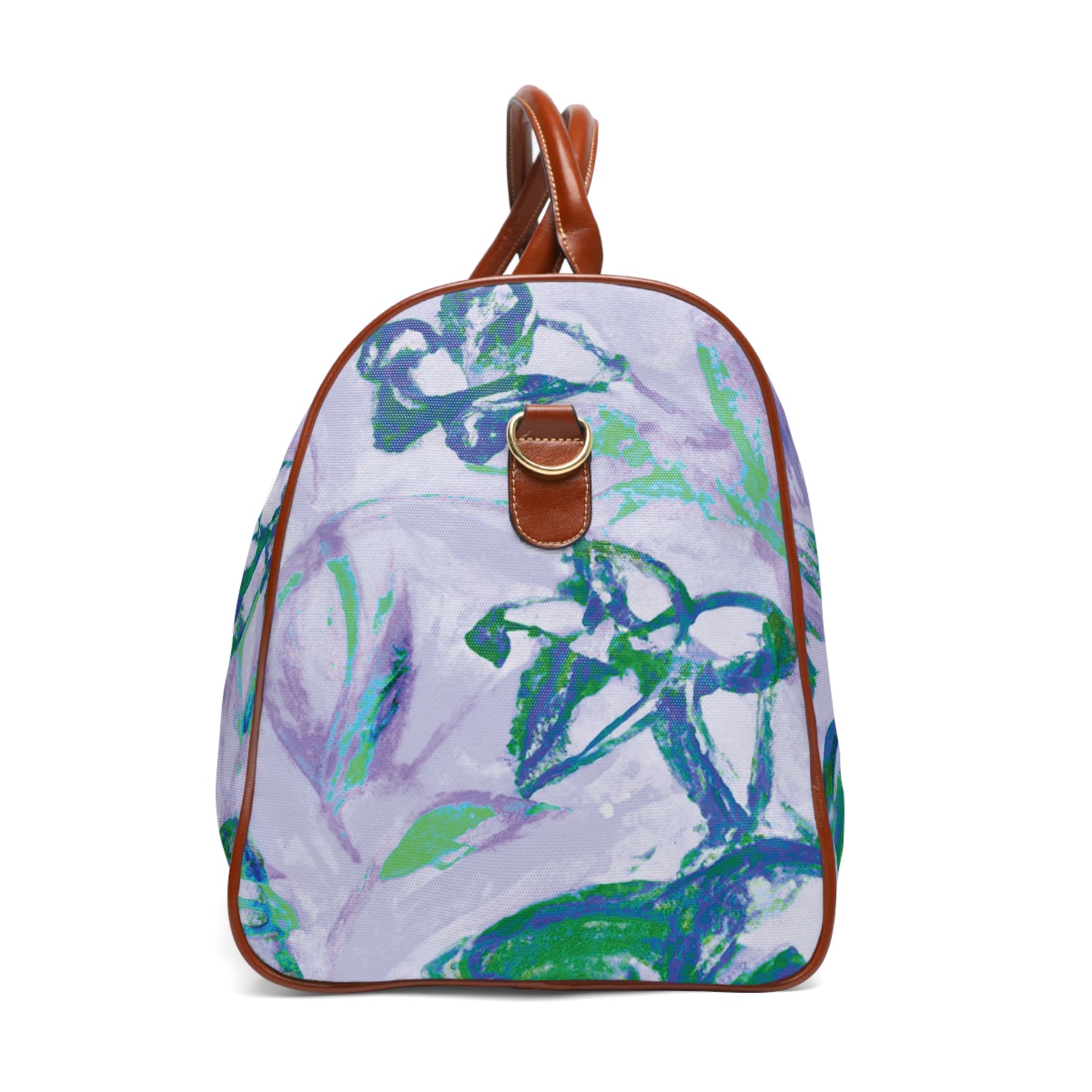 Tropical Waterproof Travel Bag - Perfect for Beach Getaways / Tropical Doodles, Lilac