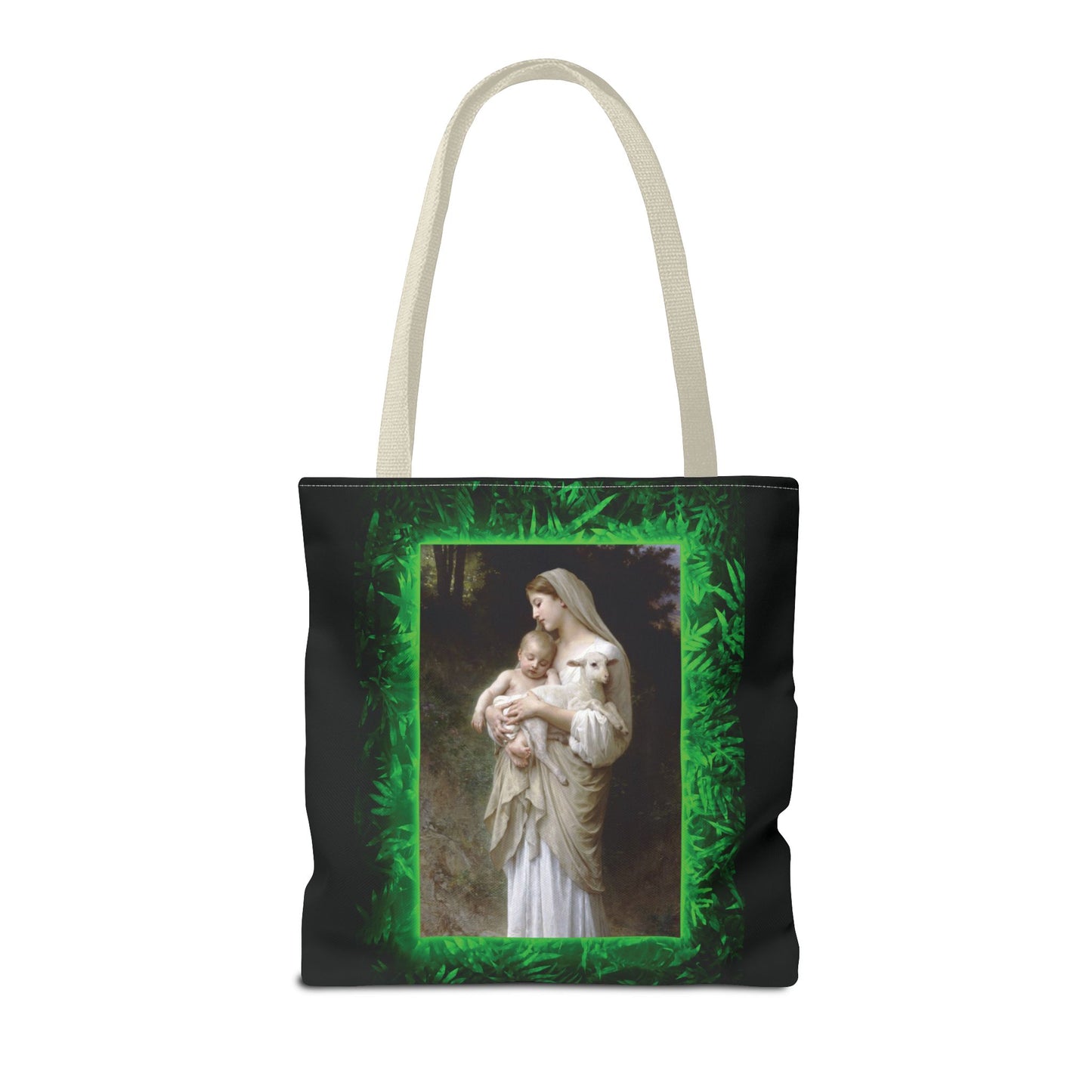 Religious Mary, Jesus and Lamb Tote Bag - 3 Sizes