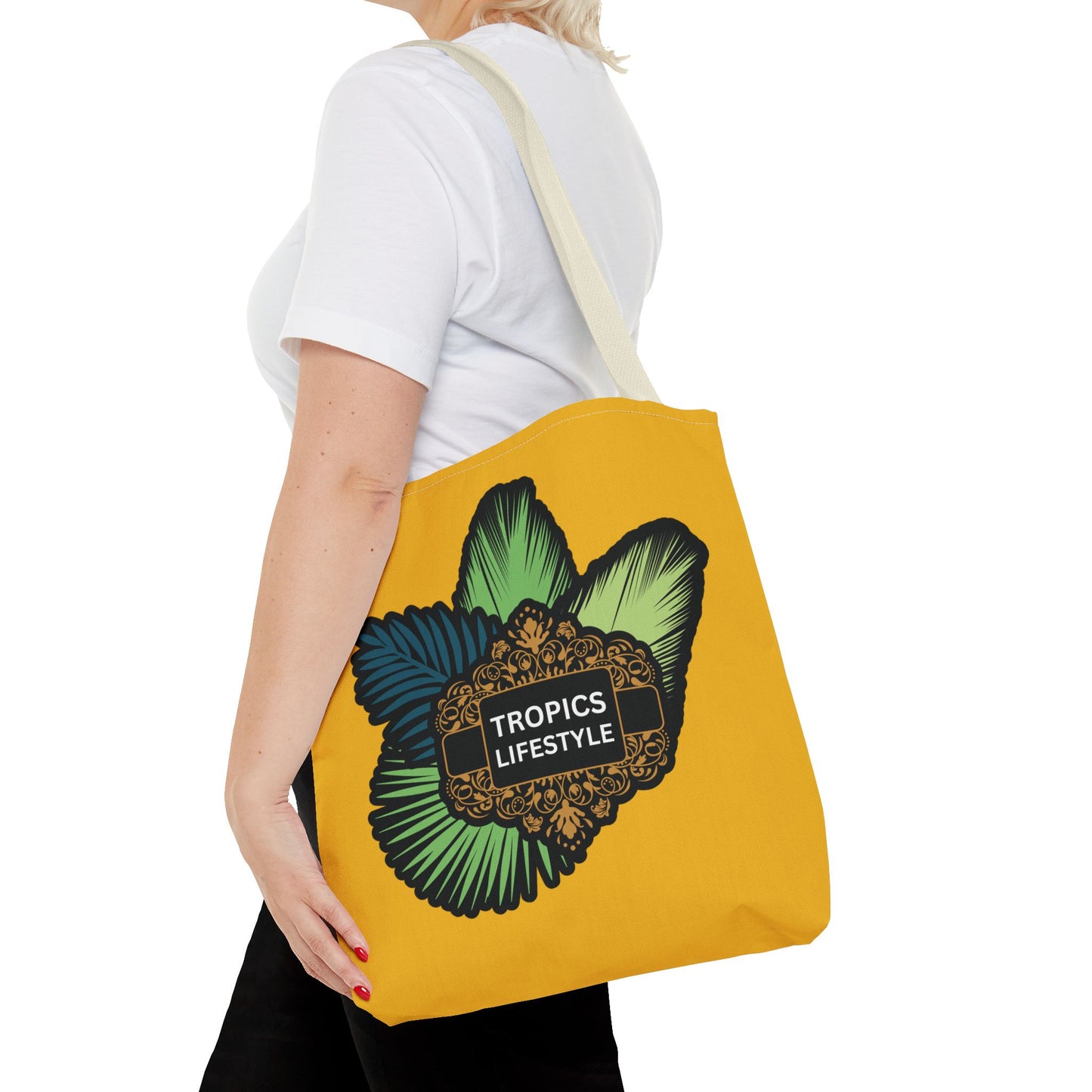 Elegant Tropics Lifestyle Logo Tote Bag - 3 Sizes, Yellow