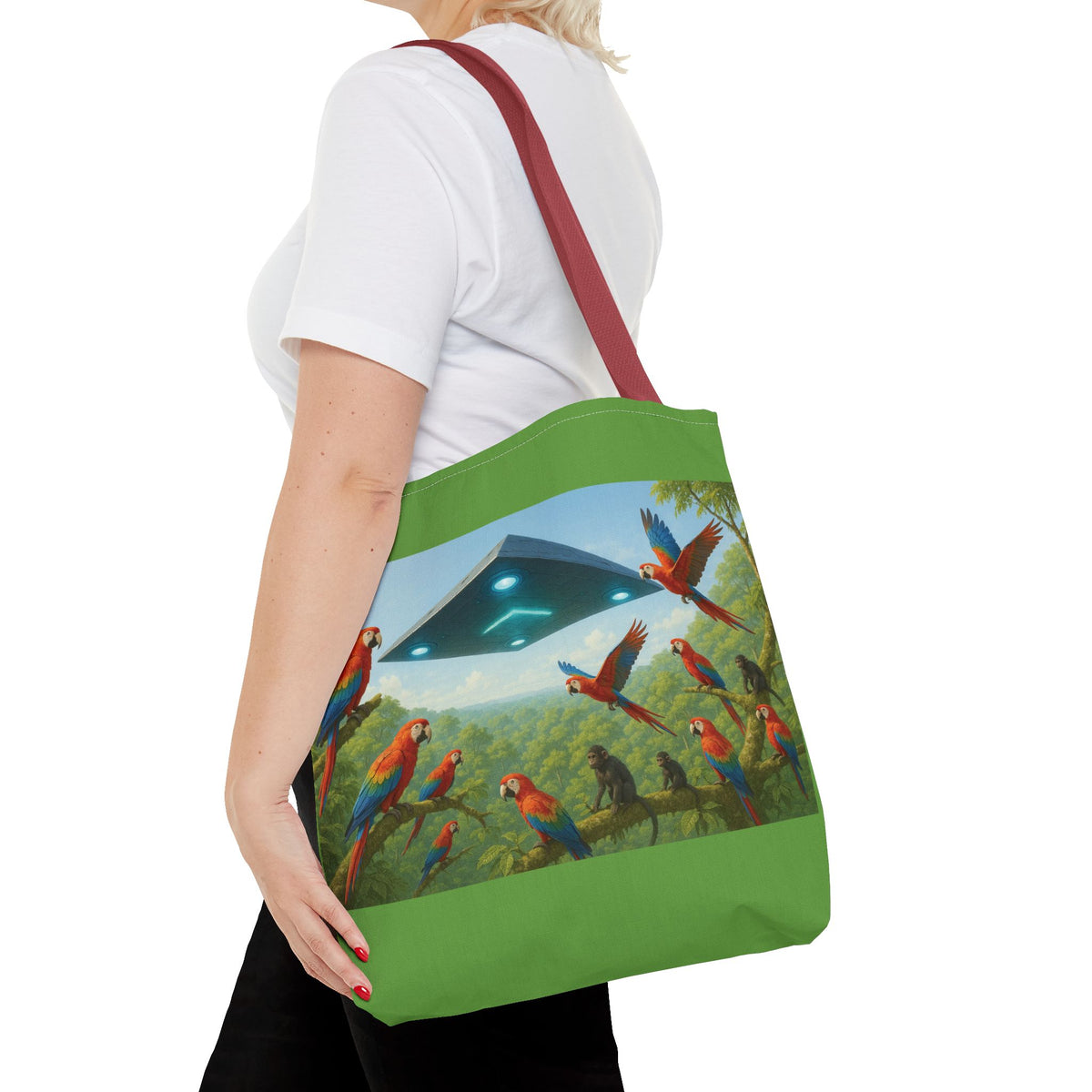 UFO and Macaws Tote Bag - 3 Sizes