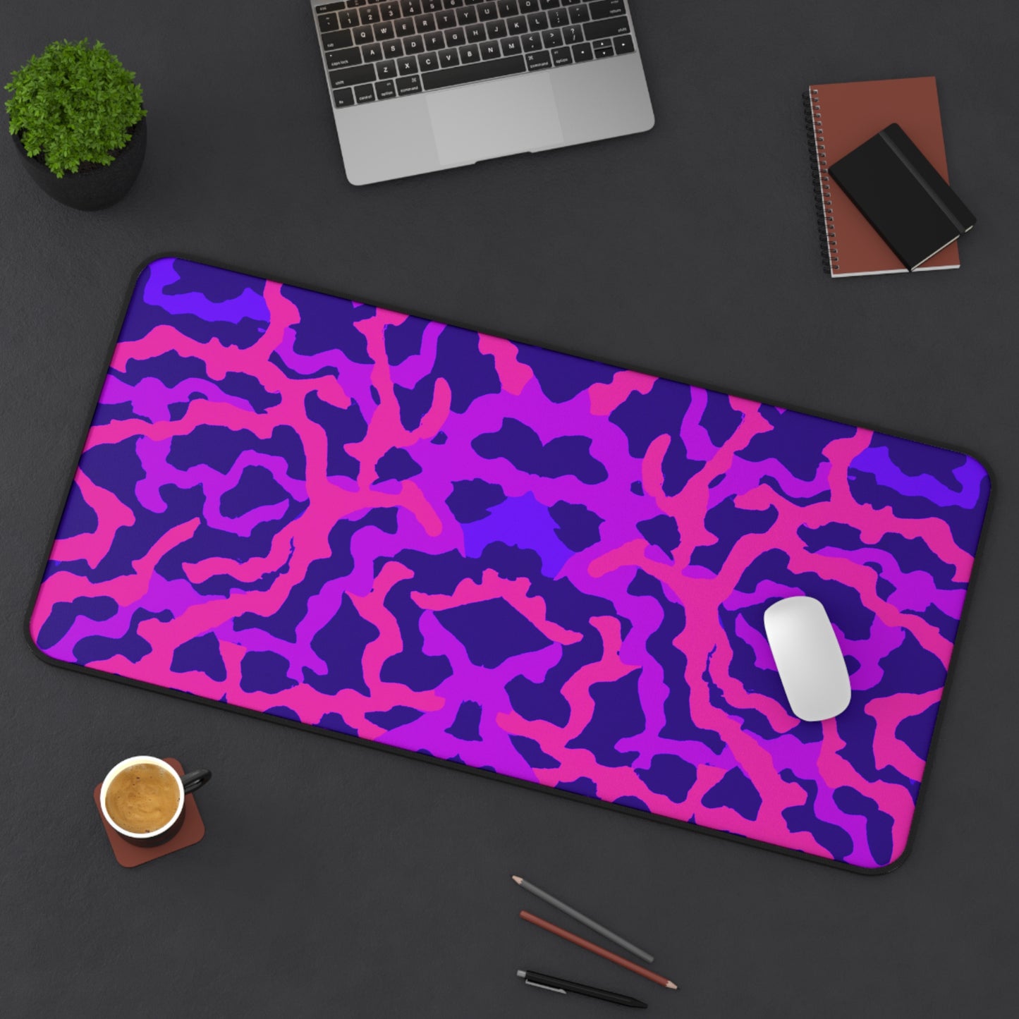 Tropical Mouse Pad/Desk Mat, 3 Sizes - Perfect for Home Office / Coral Threads, Heatwave