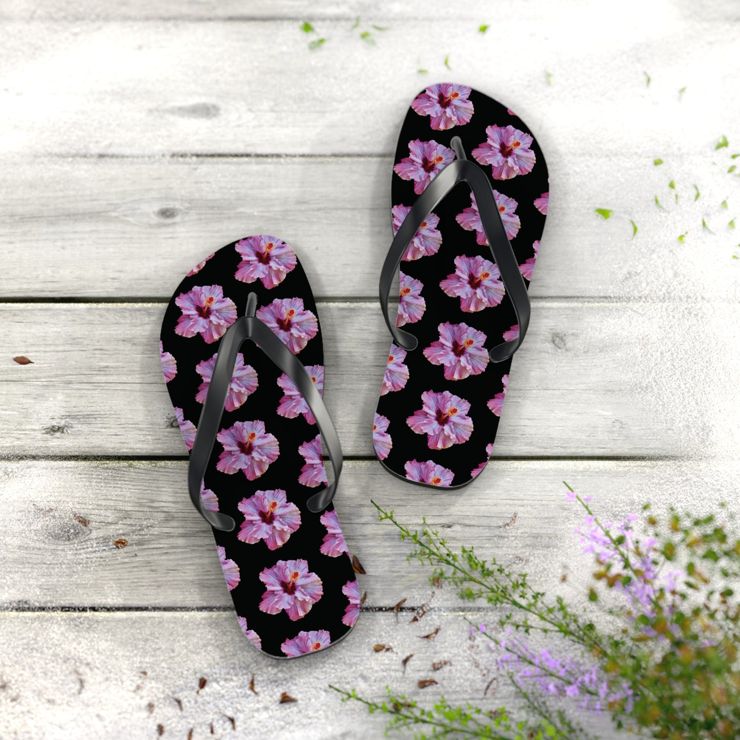 Flops - Purple Hibiscus/Black