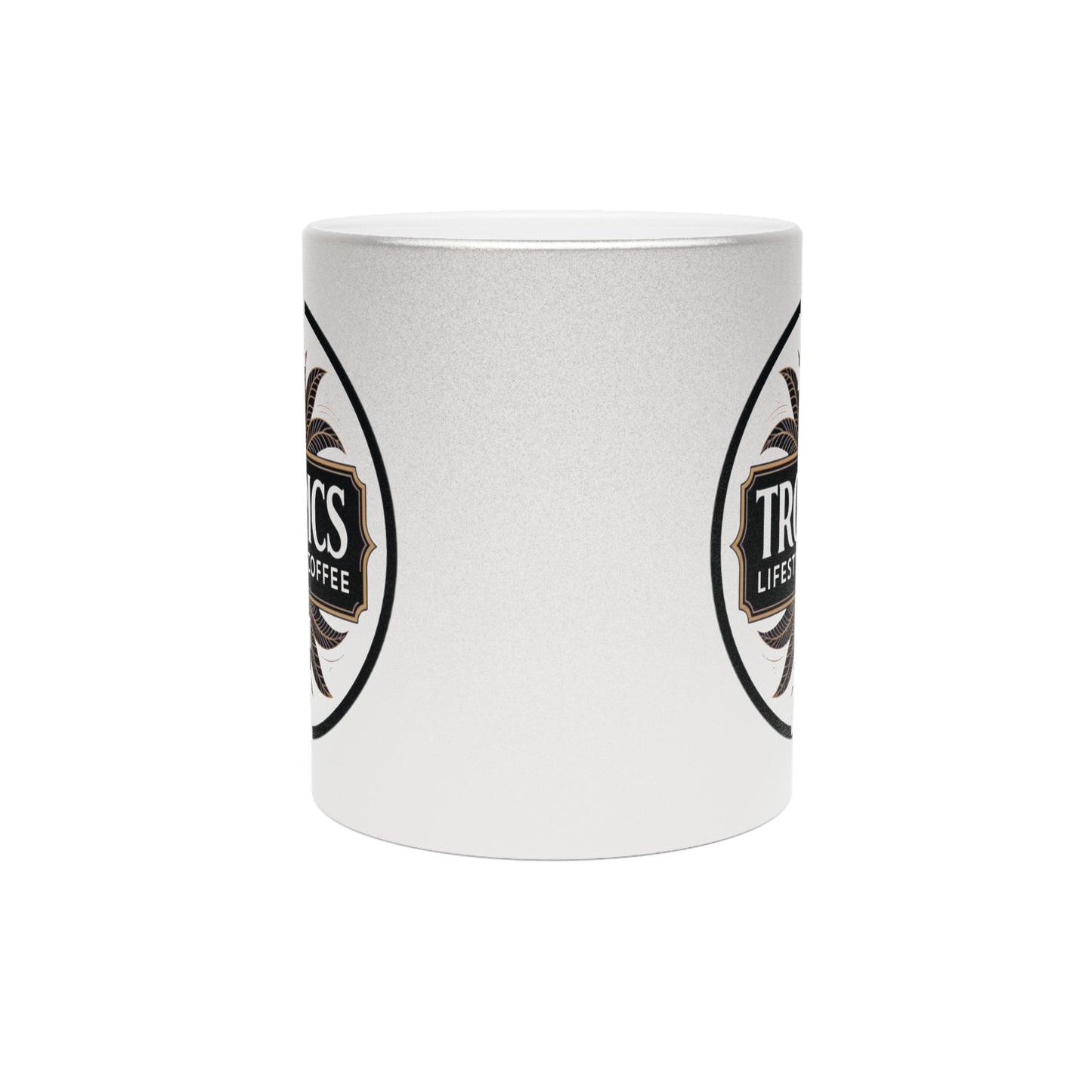 Tropical Metallic Mug, Gold or Silver - Tropics Lifestyle Coffee Logo