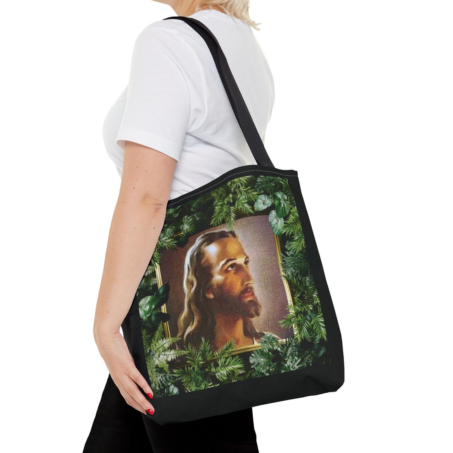 Religious Head of Christ Tropical Tote Bag - 3 Sizes