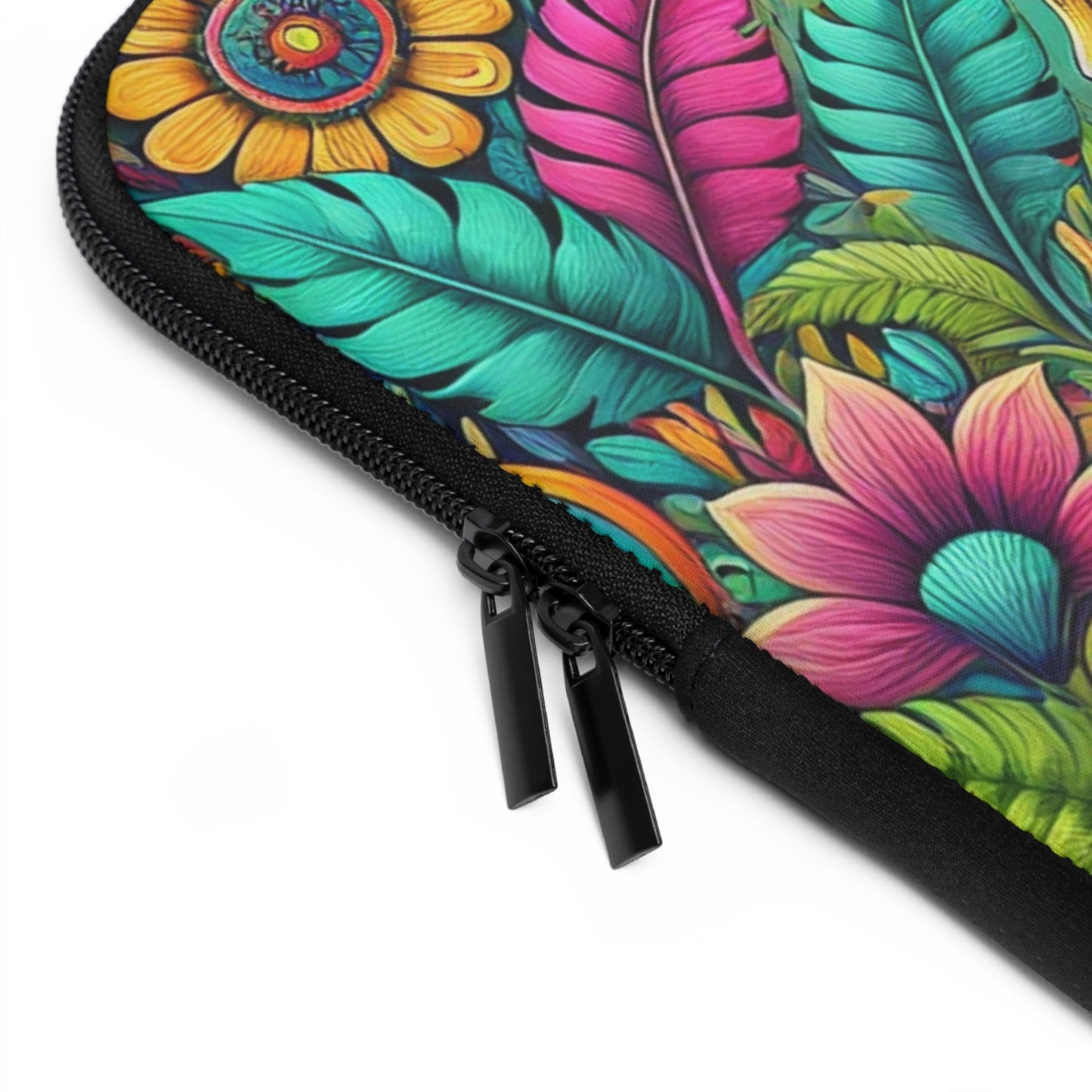 Tropical Laptop Sleeve, 5 Sizes - Perfect for Rainforest Lovers & Students / Jaguar Pop