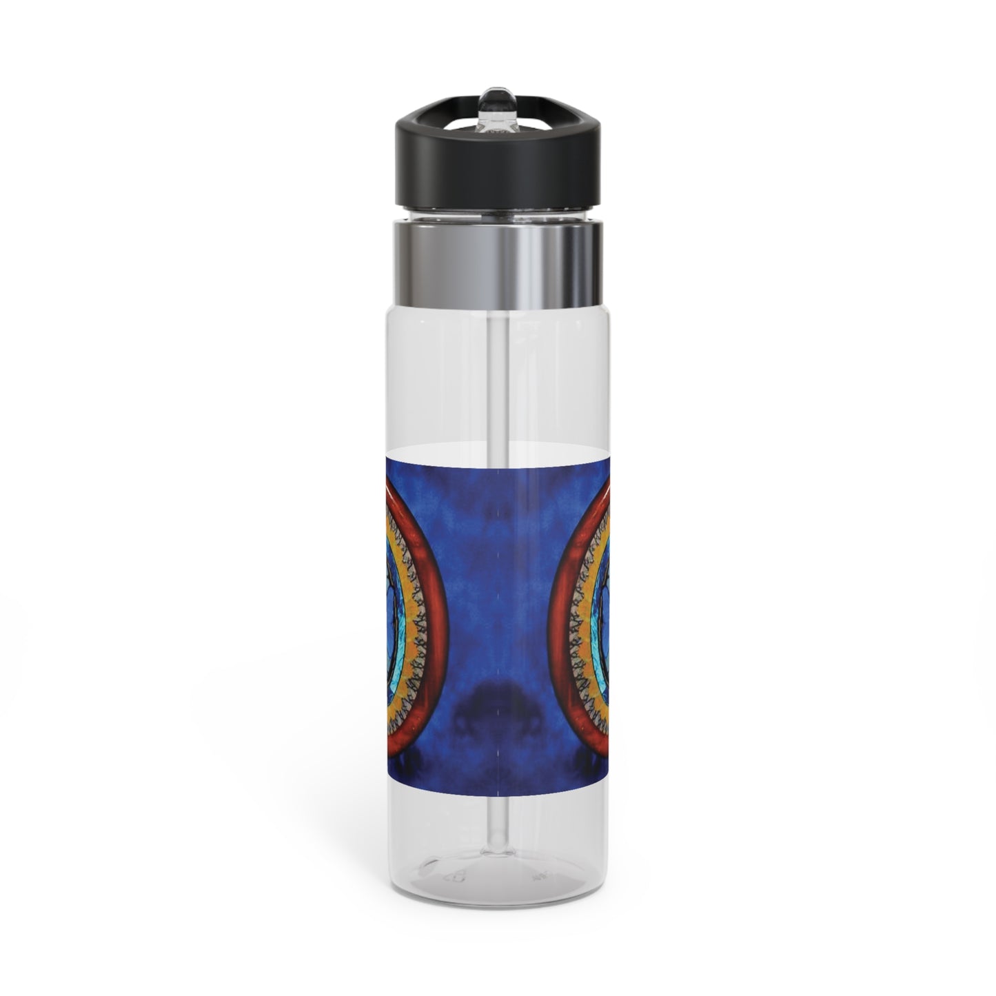 Tropical 20oz Tritan Sport Water Bottle -  Leakproof, Lightweight, BPA-Free / Oval Real Butterfly Wing Art