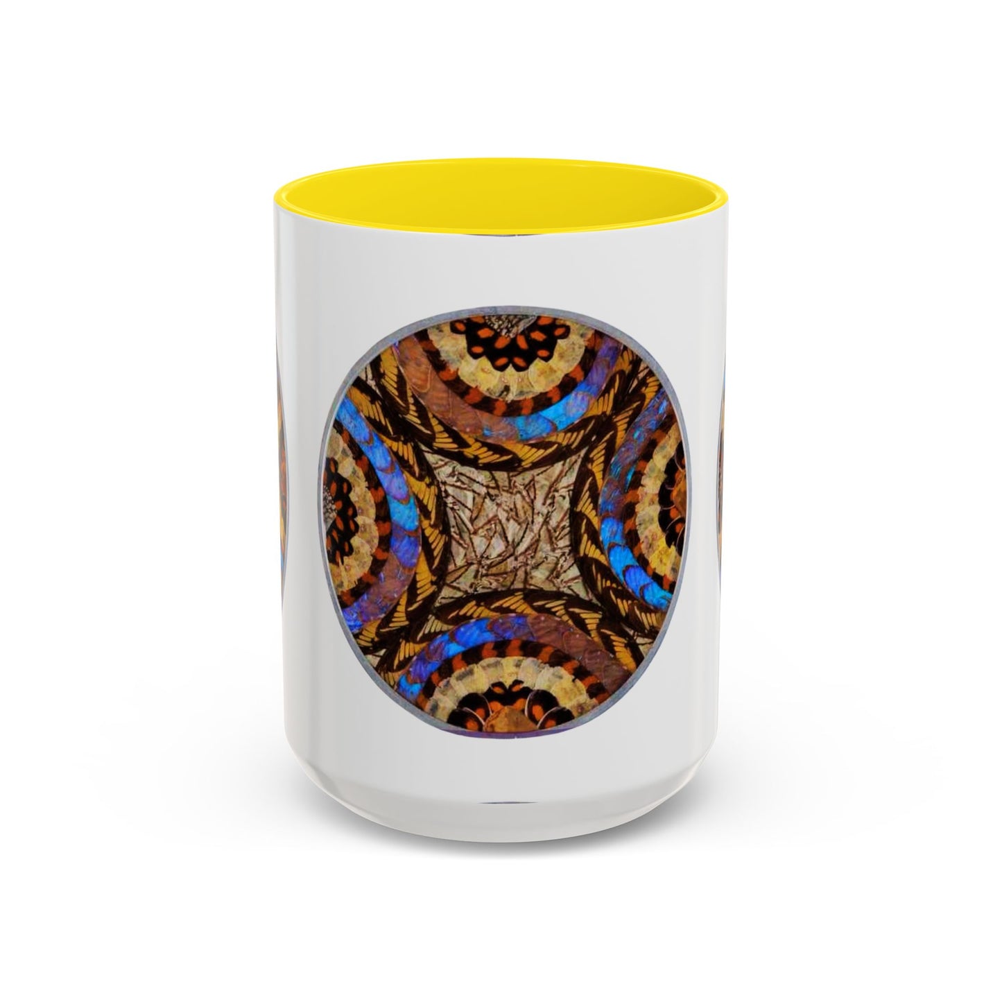 Accent Coffee Mug (11, 15oz), 8 Colors - Real Butterfly Wings Plate #3