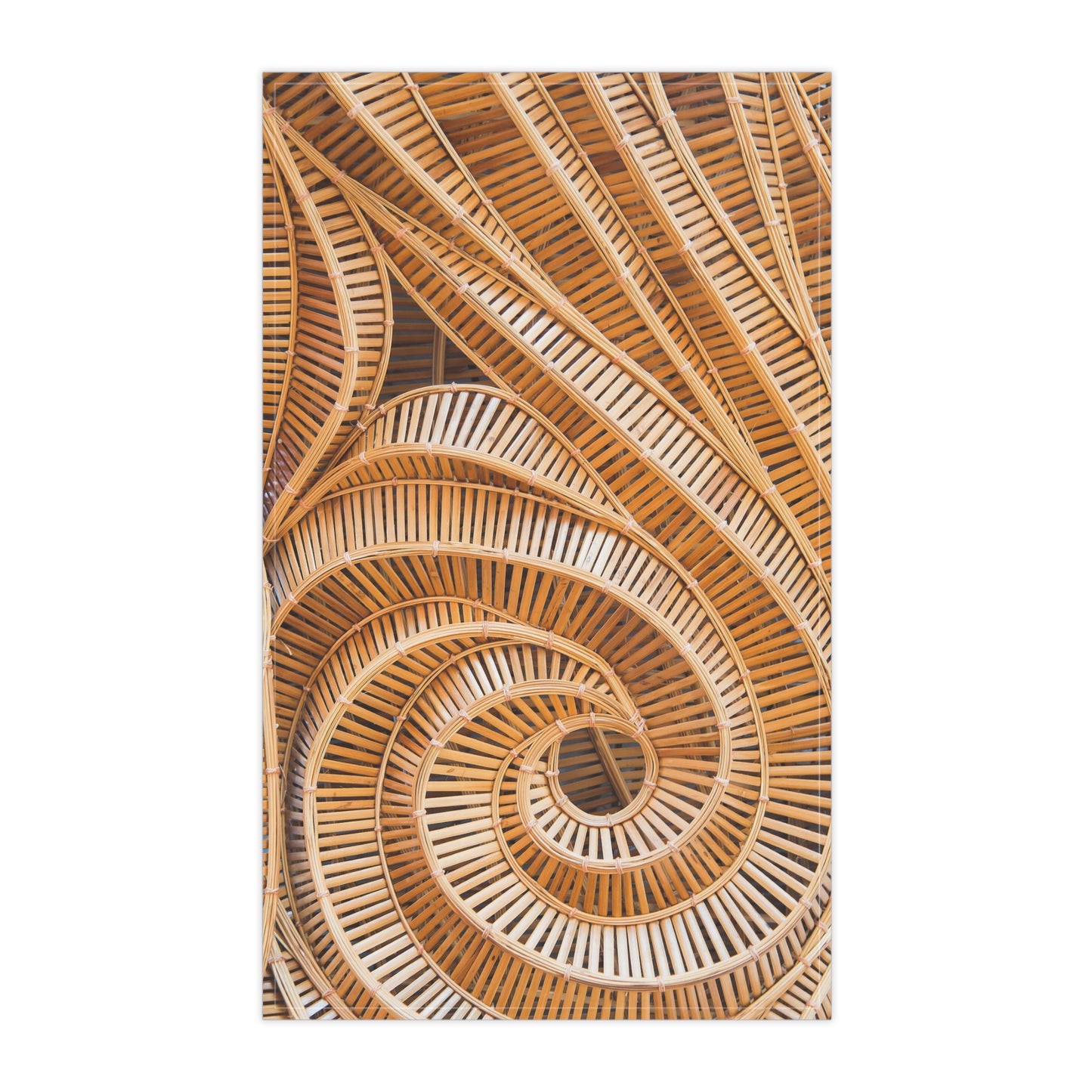 Tea Towels (cotton, poly) - Natural Bamboo Spiral