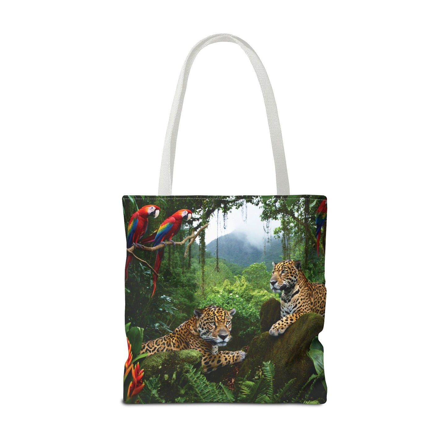Jaguars and Parrots Tote Bag - 3 Sizes