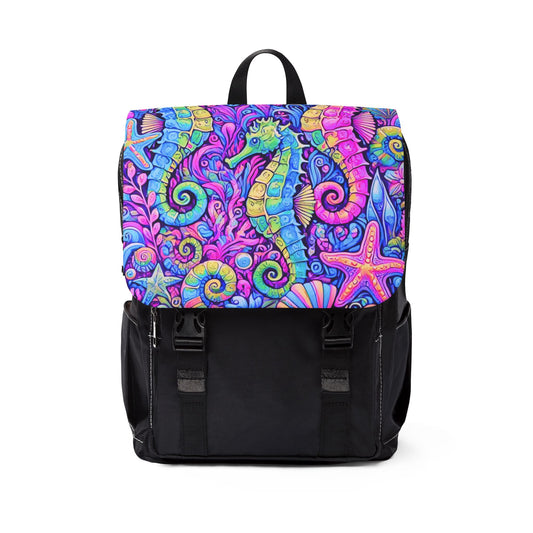 Seahorses/Fantasy Pop Casual Backpack - Perfect for Everyday Adventures