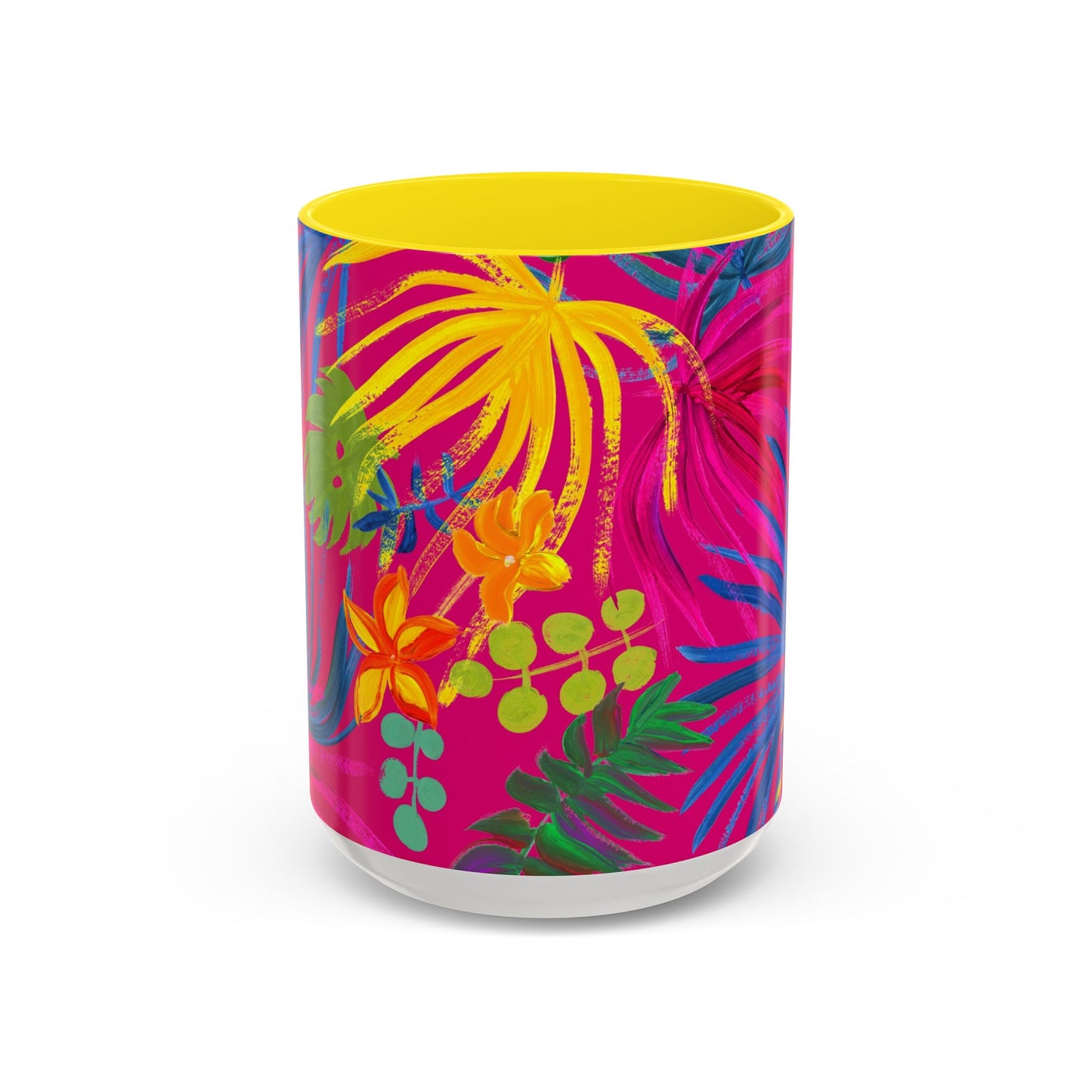 Accent Coffee Mug | Tropical-Inspired Drinkware / Exotic Flora