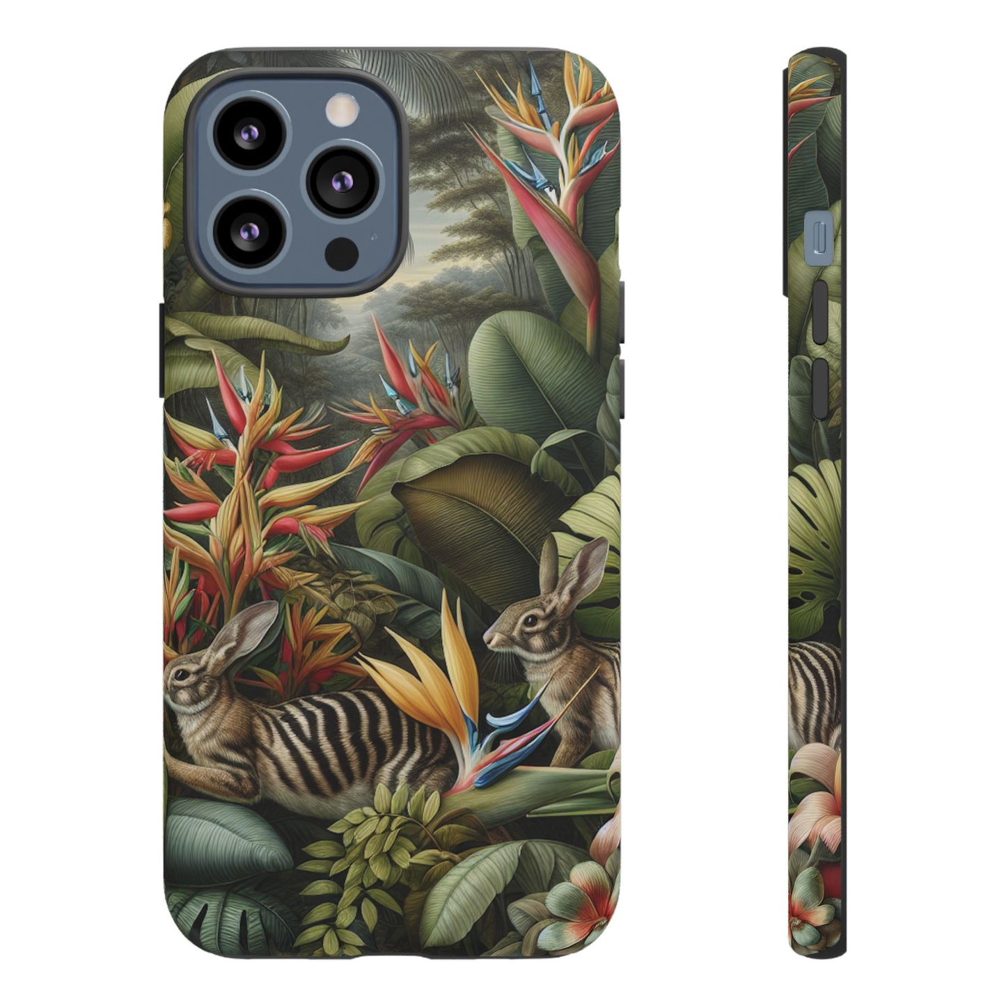 Rainforest Rabbit Outing Phone Case - Tough Cases with Summer Vibe