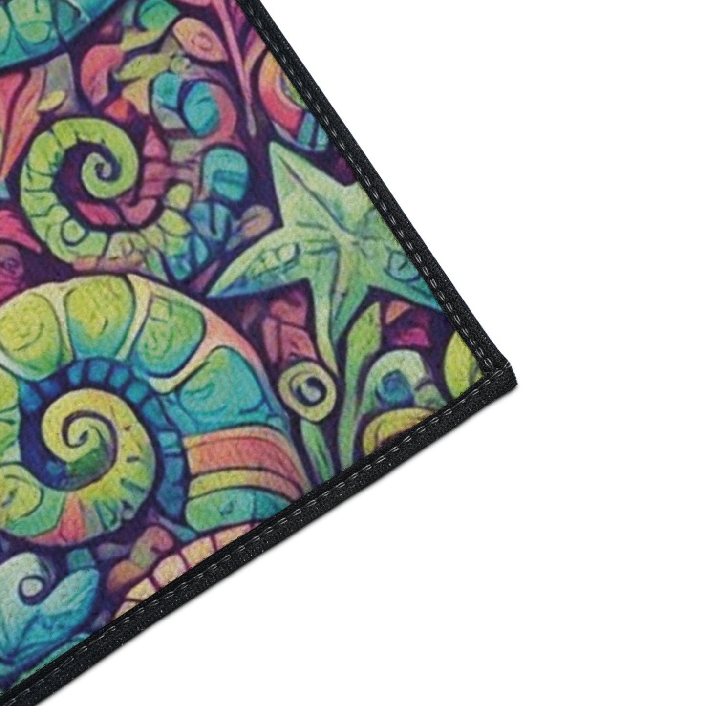 Heavy Duty Floor Mat, 5 Sizes – Tropical Area Rug for Home Décor / Seahorses