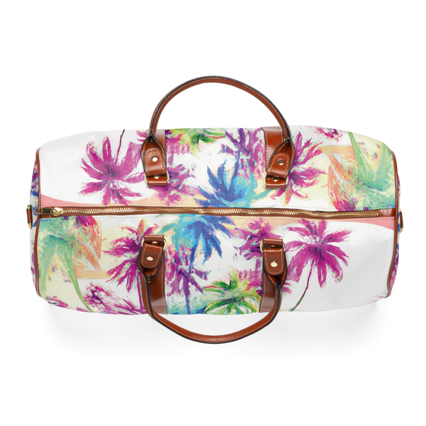 Tropical Waterproof Travel Bag - Perfect for Beach Getaways / Watercolor Beach