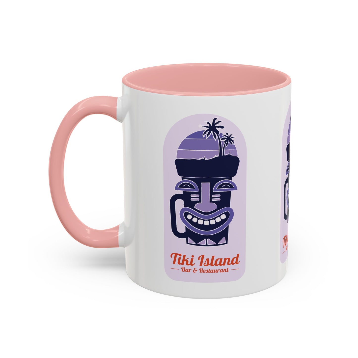 Tiki Island Accent Coffee Mug - Fun Tropical Drinkware for Beach Vibes, purple