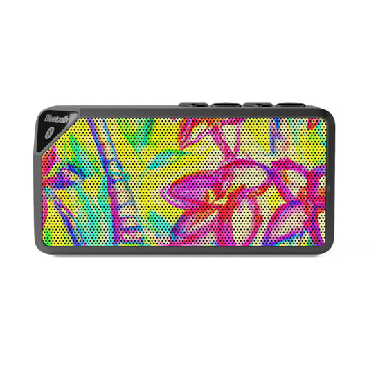 Jabba Bluetooth Speaker - Portable Sound Experience / Tropical Doodles, Yellow