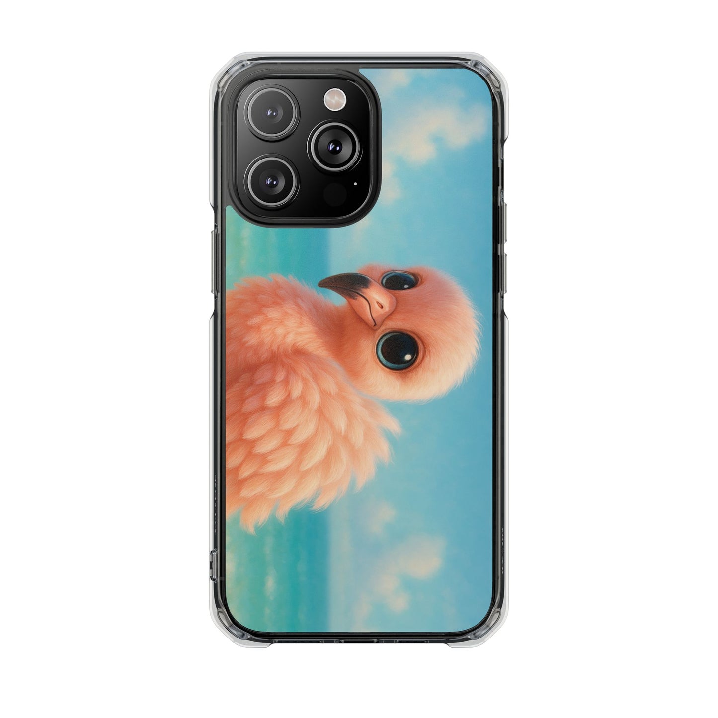 Baby Flamingo Magnetic Clear Phone Case, Many Models