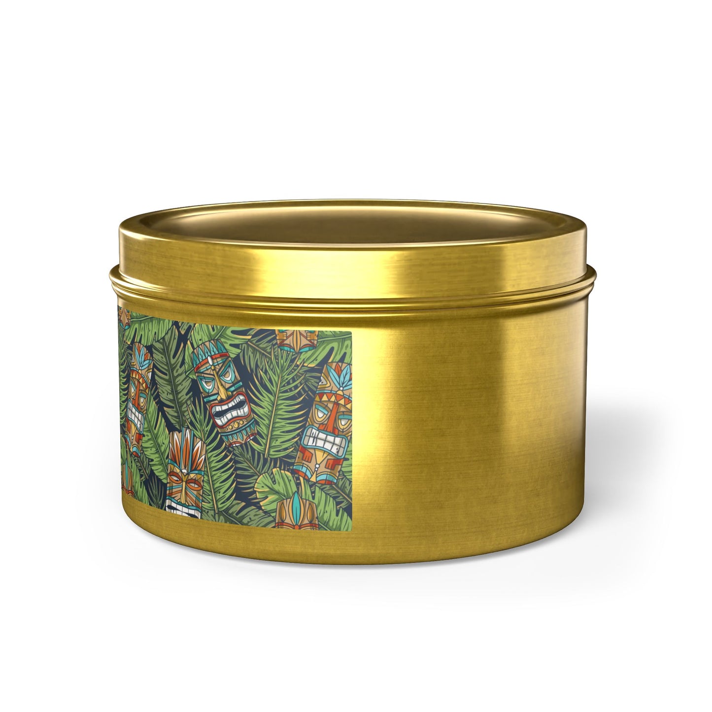 Tin Candles, 2 sizes, 3 tin colors - Tiki Greenery