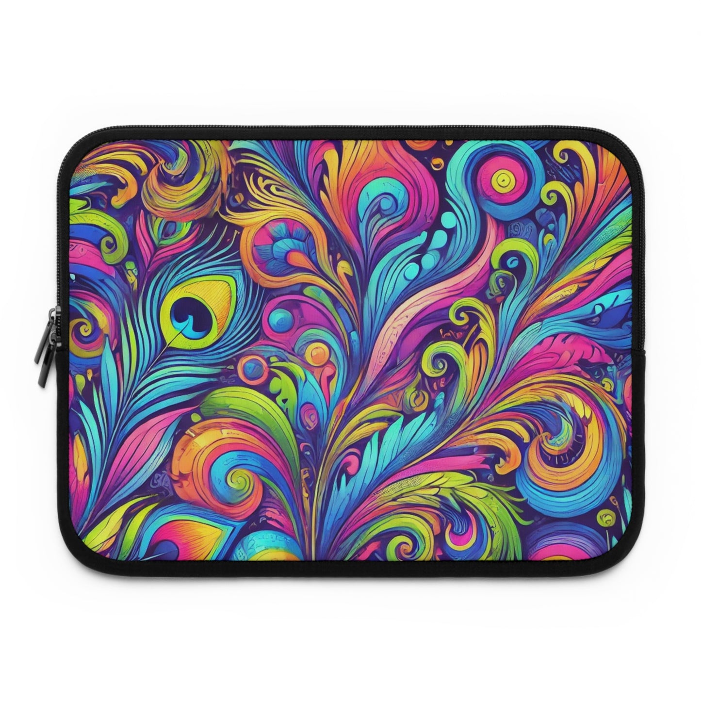 Tropical Laptop Sleeve, 5 Sizes - Perfect for Beach Lovers & Students / Feather Currents