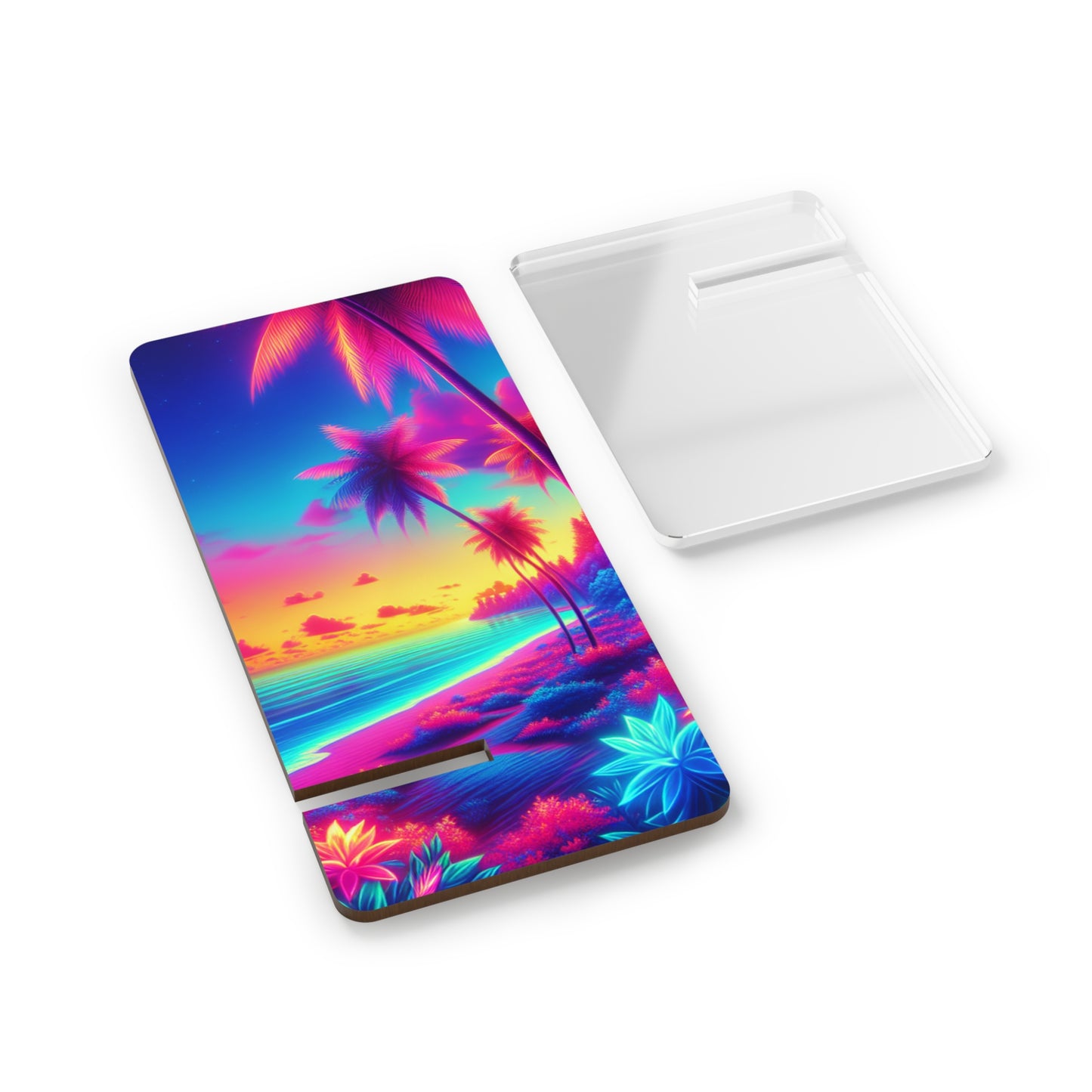 Stylish Smartphone Display Stand - Glorioius Skies Tropical Beach
