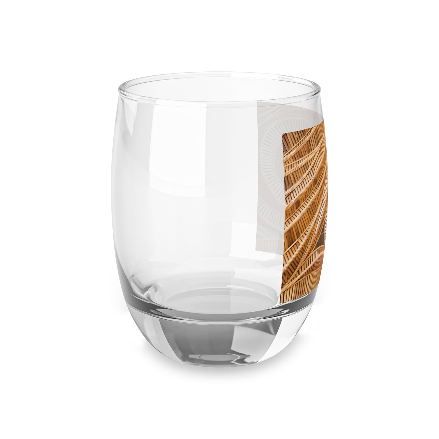 Whiskey Glass, Natural Bamboo Spiral