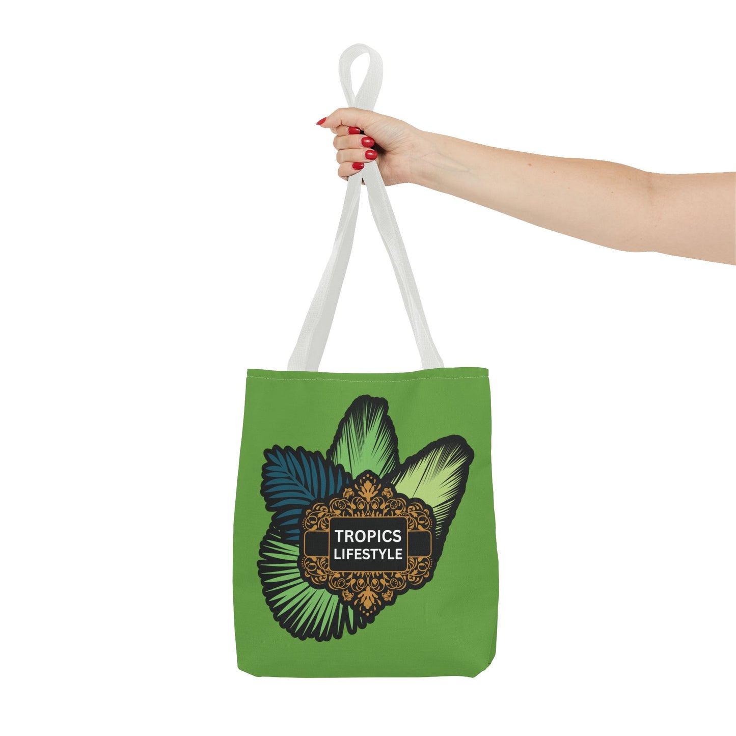 Elegant Tropics Lifestyle Logo Tote Bag - 3 Sizes, Green