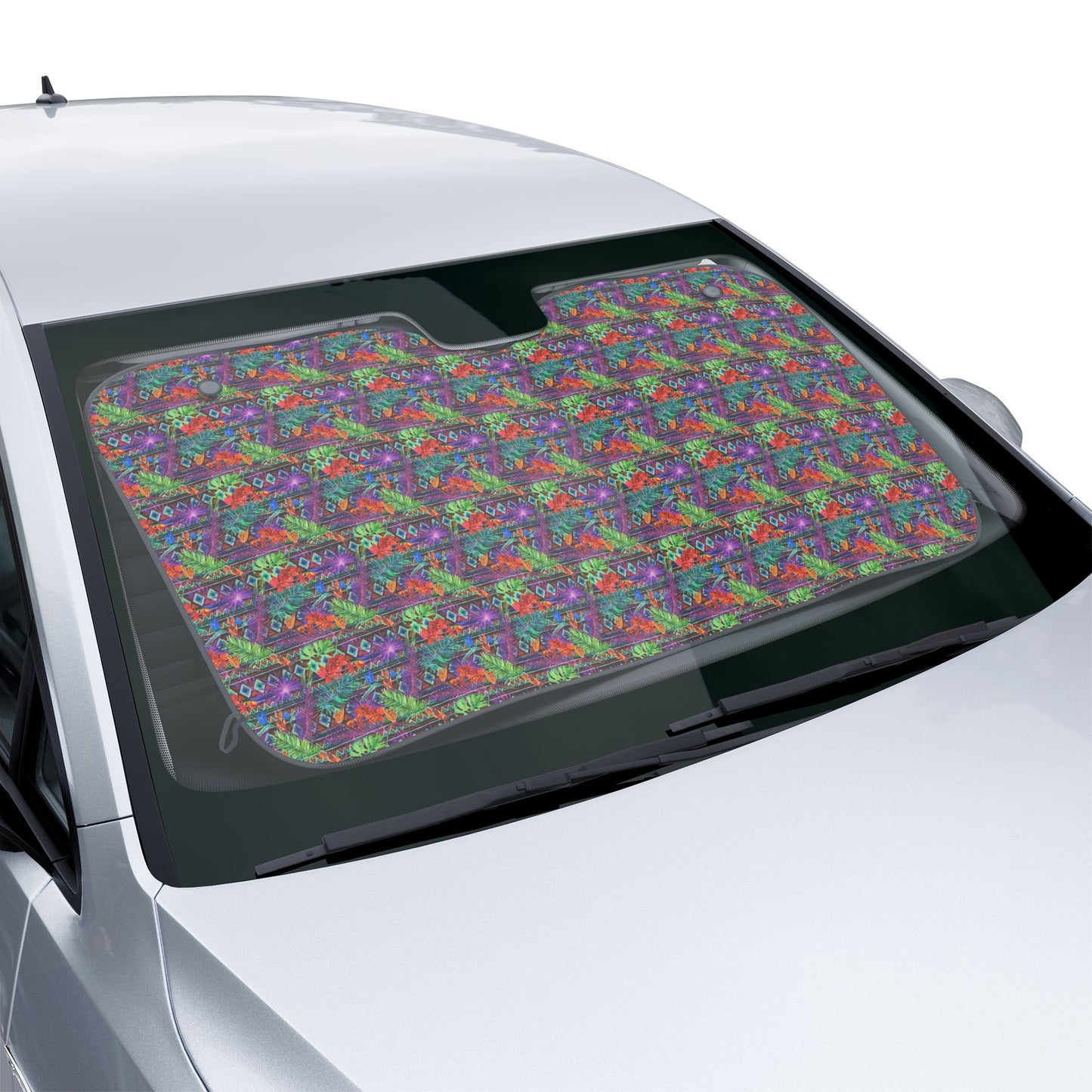 Tropical Floral Car Sun Shades / Neon Jungle