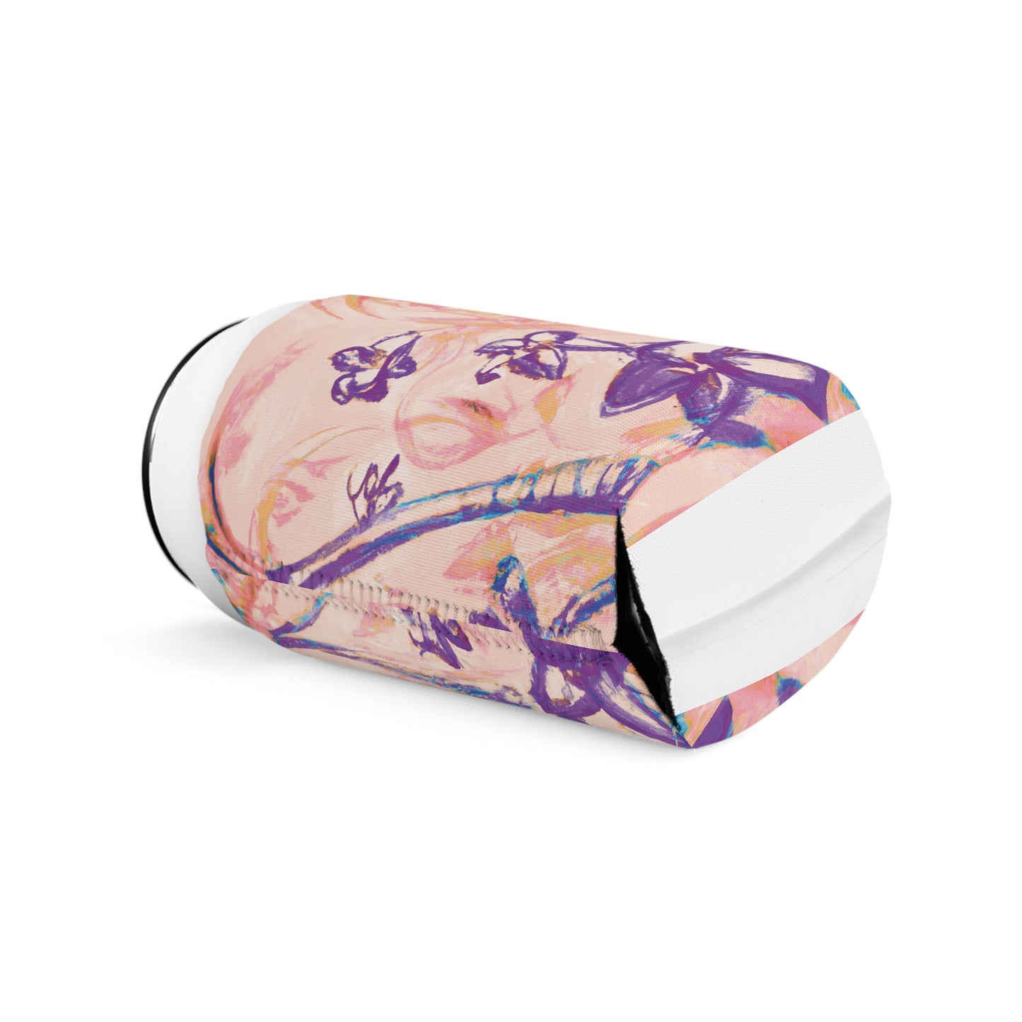 Tropical Doodles/Peach Can Cooler Sleeve - Perfect for Outdoor Picnics