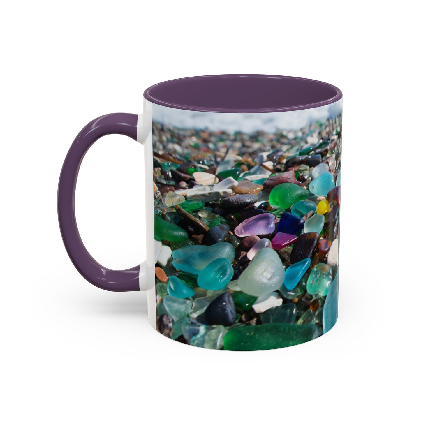 Coastal Accent Coffee Mug | Sea-Inspired Drinkware / Beach Glass Along Shoreline