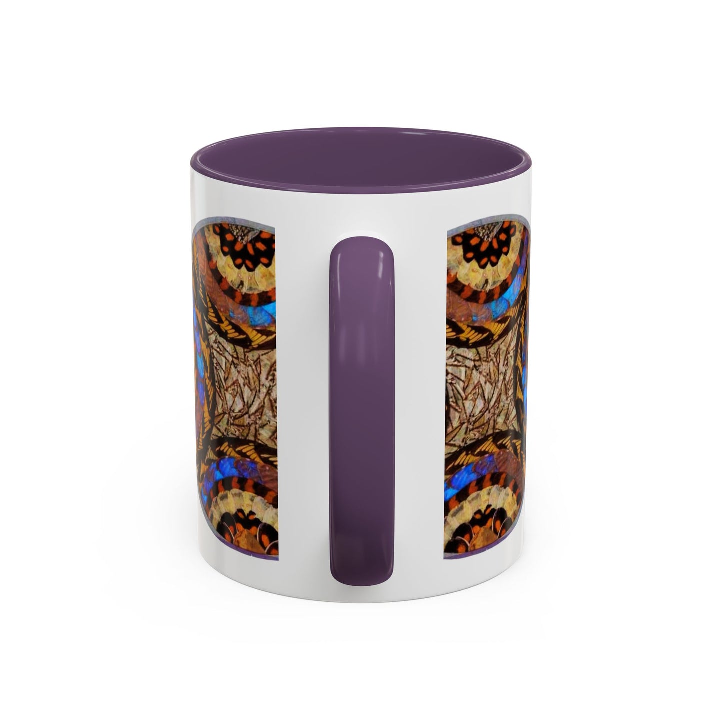 Accent Coffee Mug (11, 15oz), 8 Colors - Real Butterfly Wings Plate #3