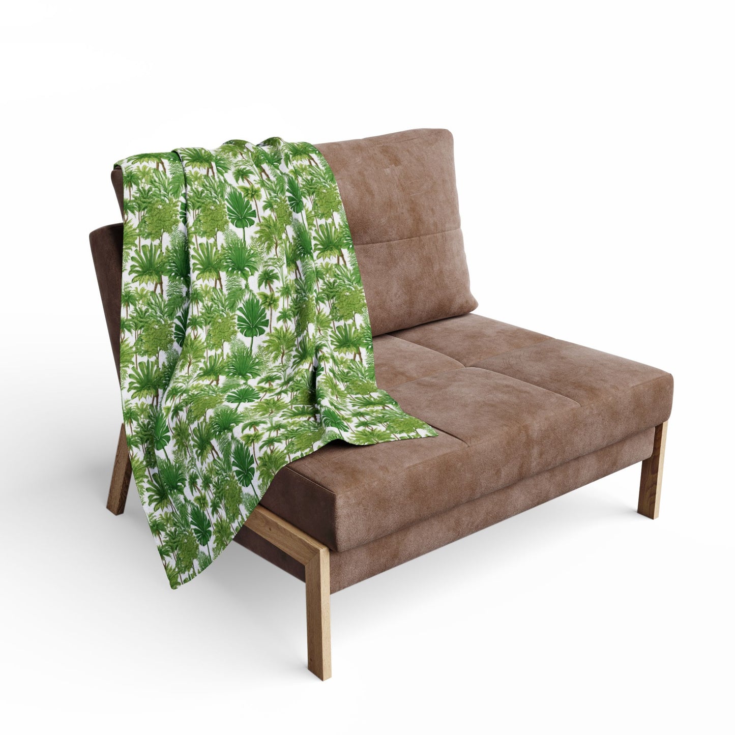 Fantasy Green Palms in Paradise Fleece Blanket - Colorful Tropical Design