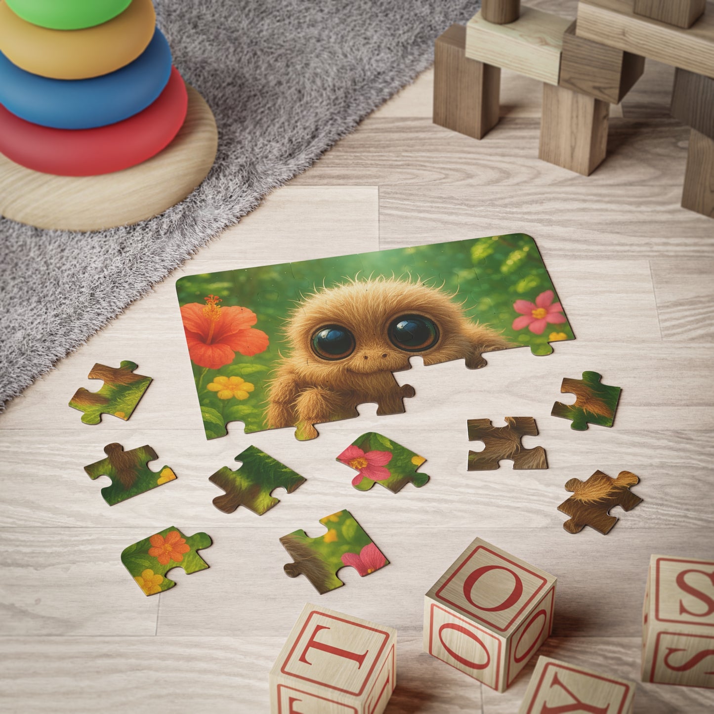 Tropical Kids' Puzzle - 30-Piece Puzzle for Fun and Learning / Baby Spider