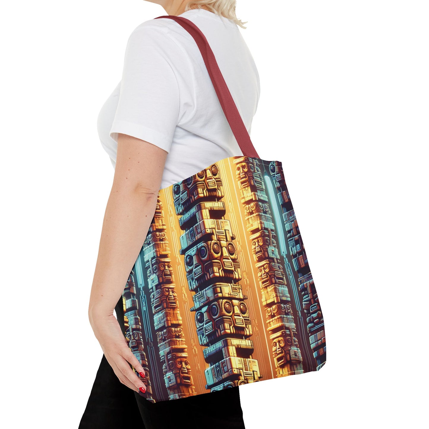 Techno Tiki Totems Tote Bag - 3 Sizes