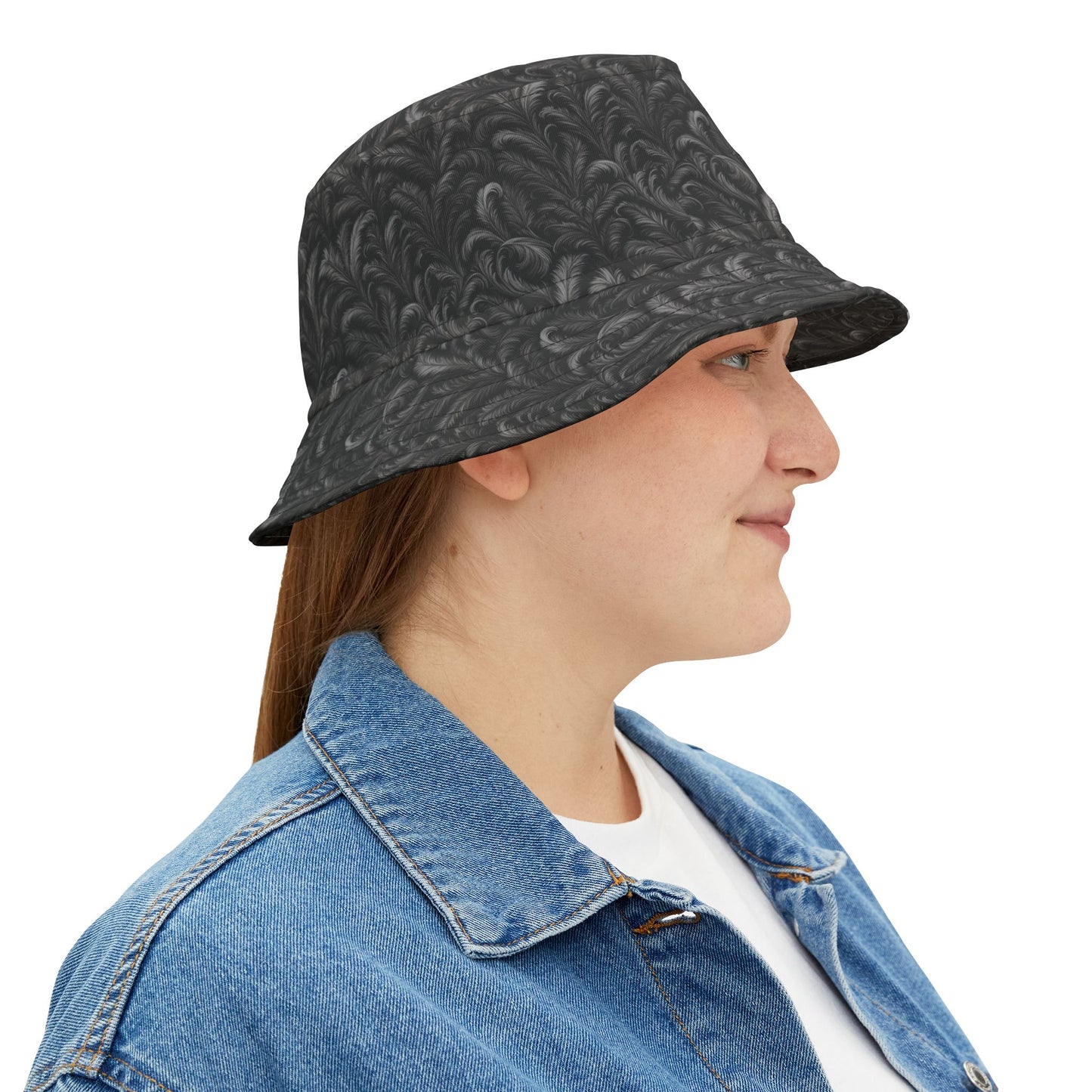 Tropical Polyester Bucket Hat, 2 Sizes - Rocco Noir