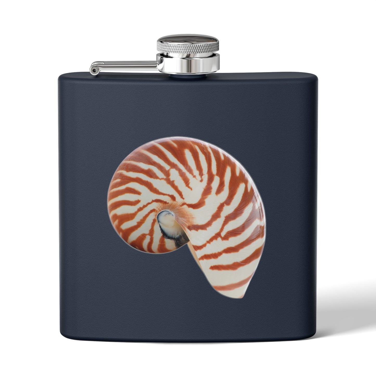 Tropical Stainless Steel 6 oz. Flask, Many Colors  – Real Tiger Stripe Nautilus