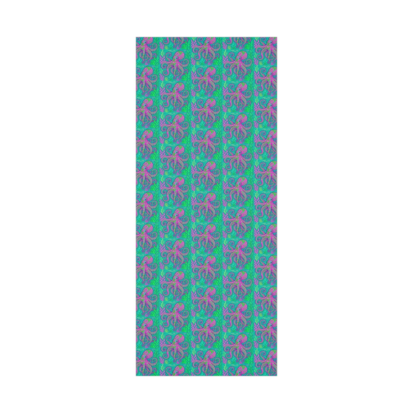 Wrapping Paper - Tropical Gift Wrap for All Occasions / 3 Sizes, 2 Finishes / Octopus Kraken Joe, Purple